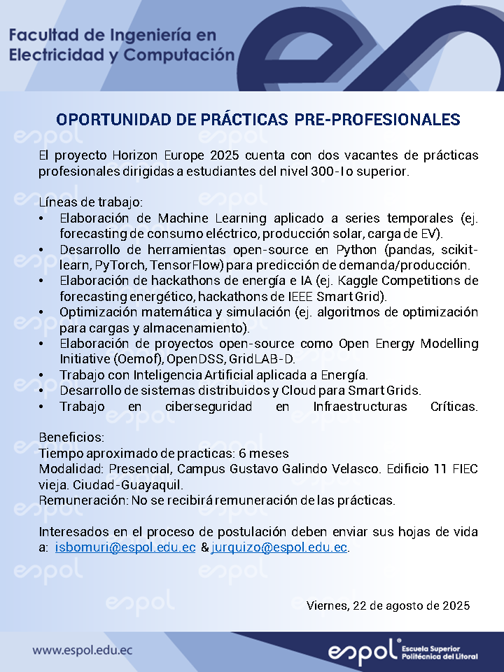 Oportunidad de pasantías en el proyecto Horizon Europe 2025: Ingeniería en Computación