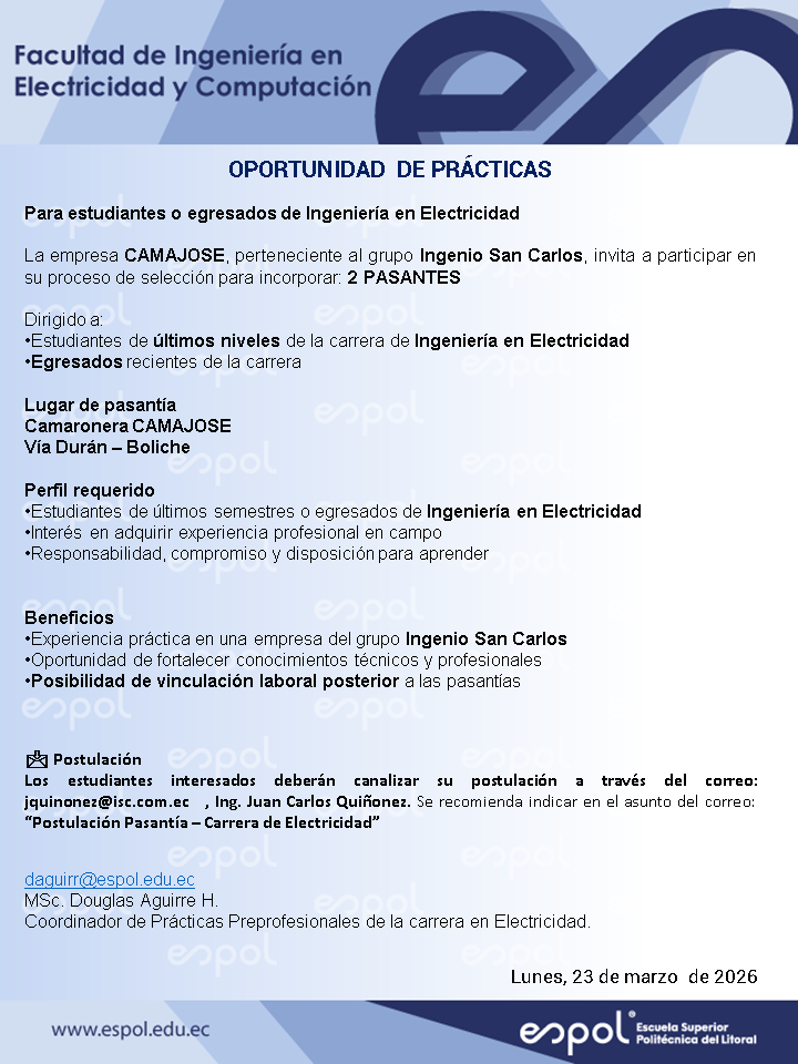 Oportunidad de pasantías en Siemav: Ingeniería en Telecomunicaciones